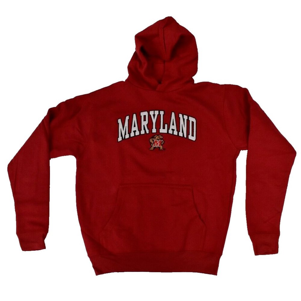 Old Varsity Brand Youth Boys Maryland Terrapins Embroidered Hoodie New With Tags
